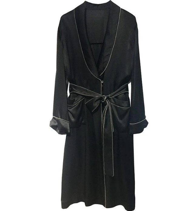 Wholesale Silk Satin Women's Sleepwear Luxury 100% Pure Silk Robe Women Kimono 