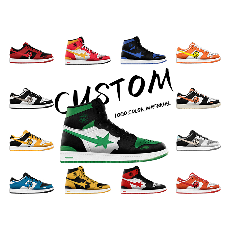 Custom Logo Oem Brand Air Basketball Aj 1 Low Retro Shoe Genuine Leather Og Aj1 Men Sneakers Skateboard Shoes 