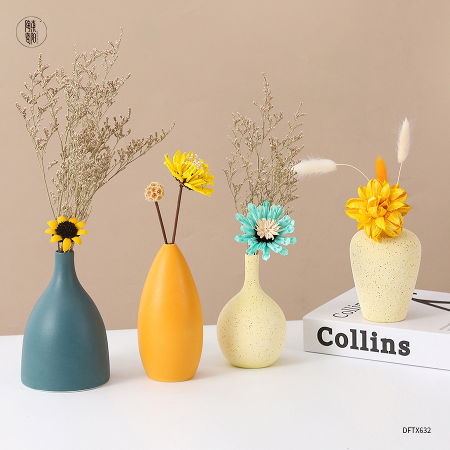 Wholesale Custom Plant Flower Vase Wedding Table Home Decoration Nordic Vintage Pottery Ikebana Vases Decor 