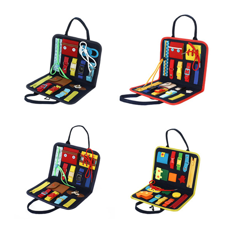 Motor Skill Learning Educational Sensory Board Busy Board Toddler Backpack Montessori Toddler Activities Toys 