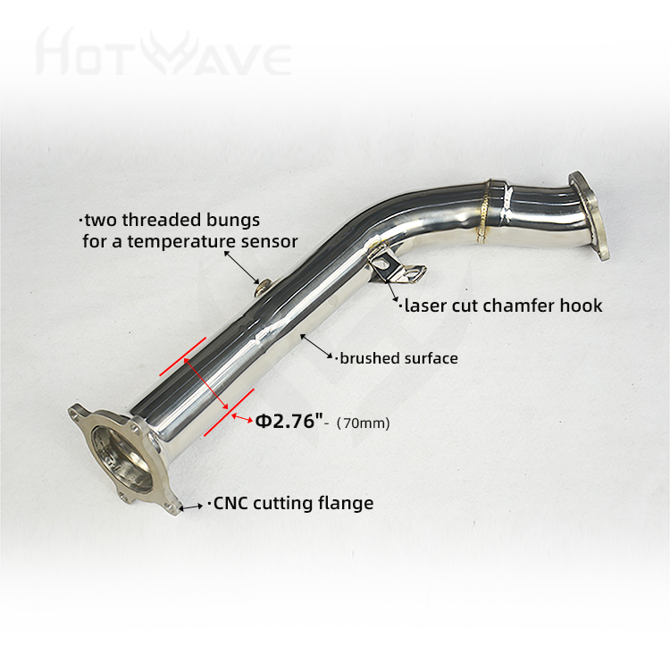 Ss Front Pipe And Auto Downpipe Kit For Audi B8 A4 A5 Q5 2006-2008 Quattro 2.0t Turbo Performance Exhaust Decat Downpipe 