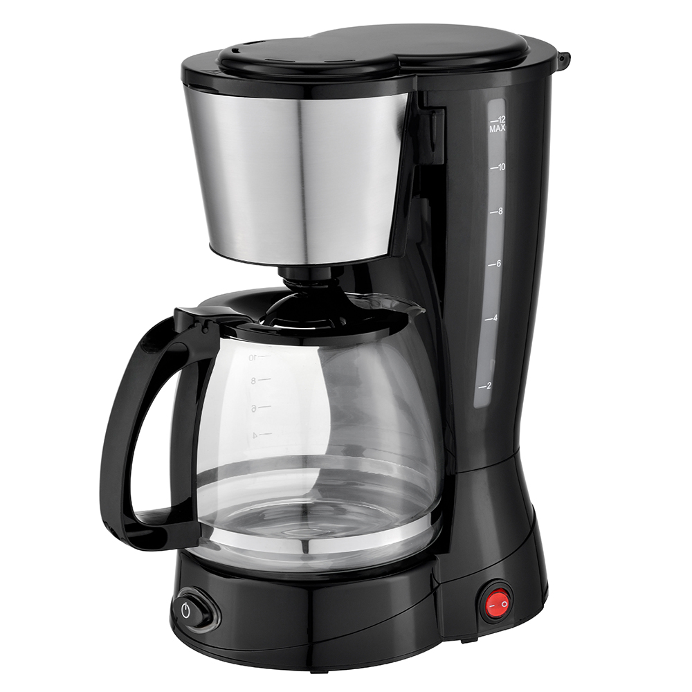 1.5l/12 Cup Home Use Electric Drip Coffee Maker Machine With Stainless Steel Decoration 