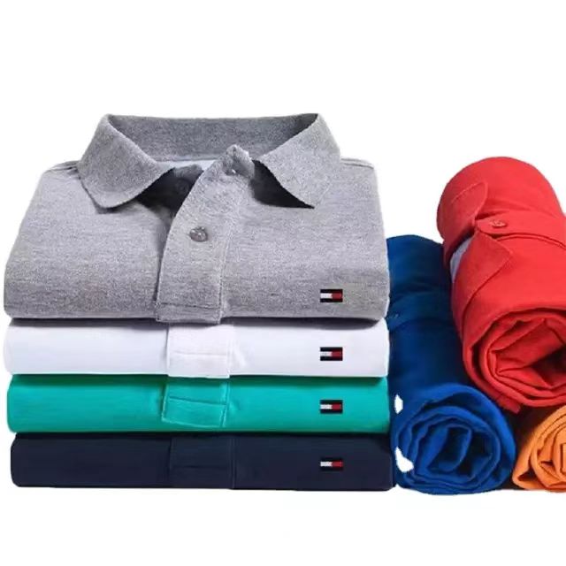 Men&#39;s Short Sleeve Quick Dry Polo Shirt Male Summer Tee Shirts Men Clothes Tactical Plain Turn-down Polo Shirts 