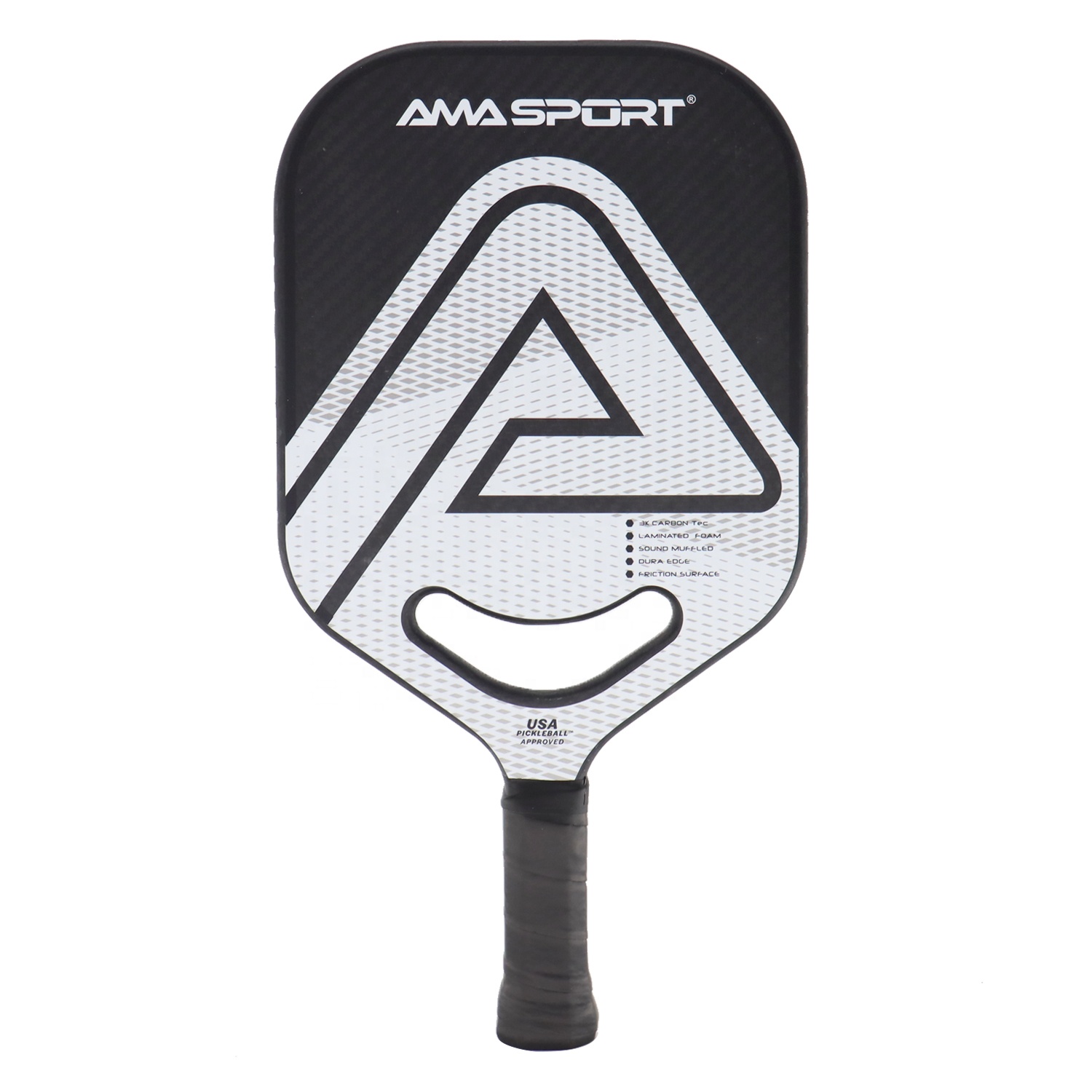 Ama Sport 2023 Usapa Pickleball Paddle With Textured Carbon Grip Surface Technology For Maximum Spin And Control 