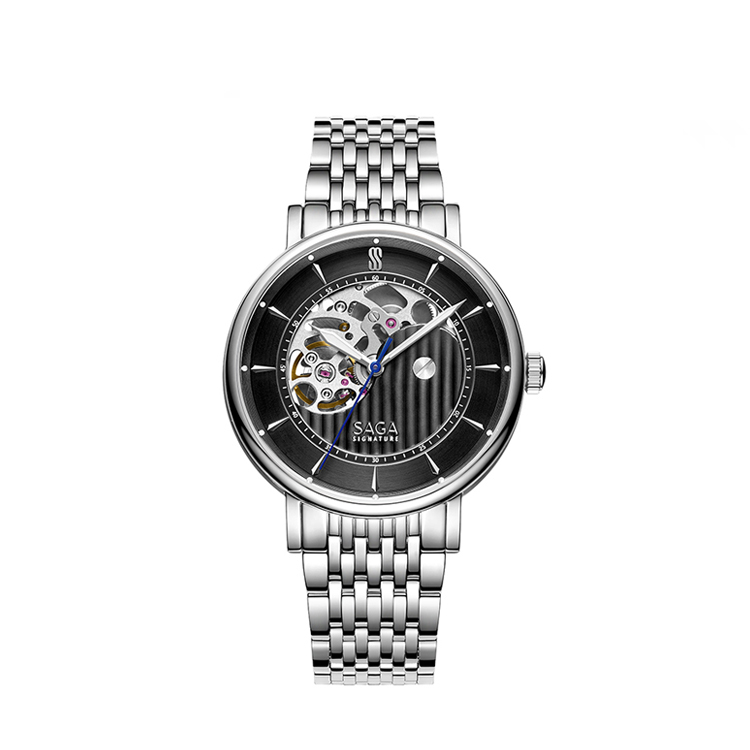 Saga Direct Manufacturer Wholesale Stainless Steel Automatic Mechanical Fitness Watch Men Watches Luxury For Men 