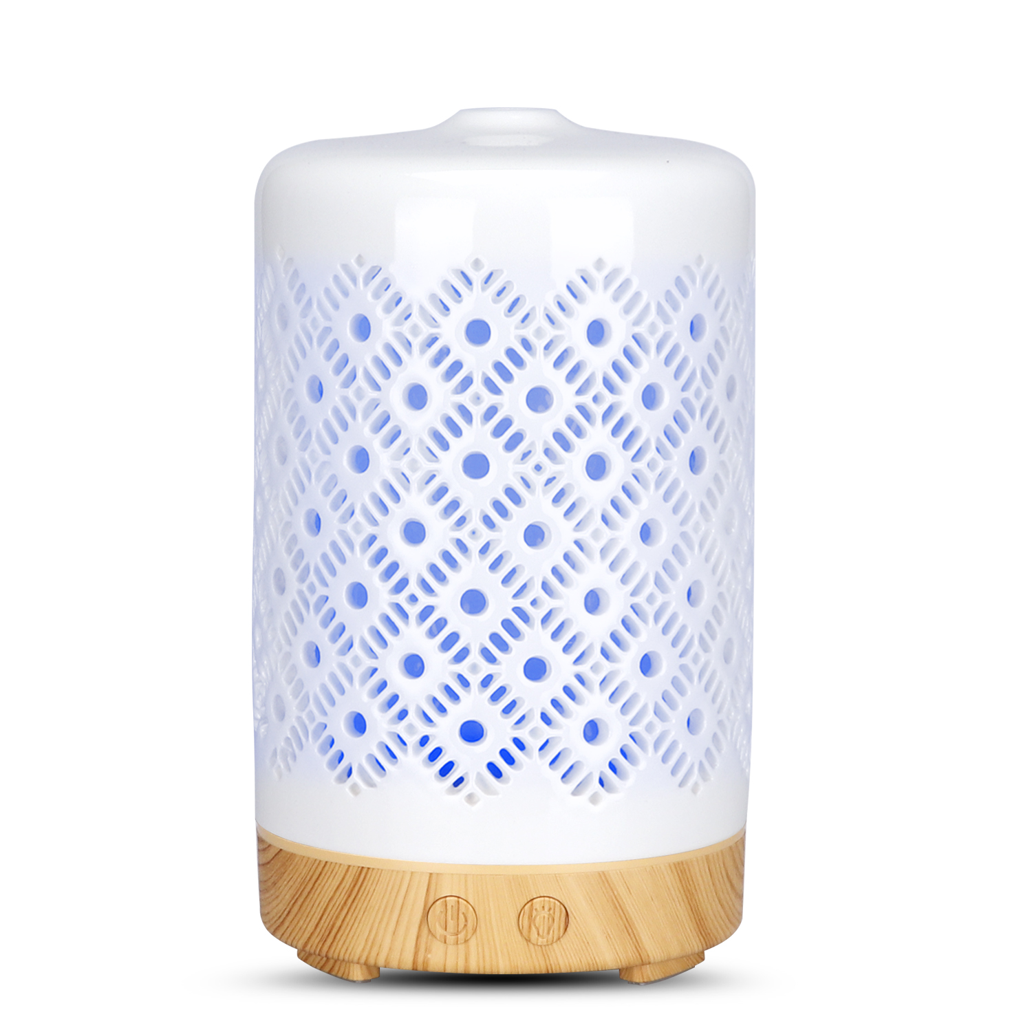 New Arrival Fashion Ceramic Aroma Diffuser Cute Home Appliances Essential Oil Ultrasonic Humidifier With Led Lights 