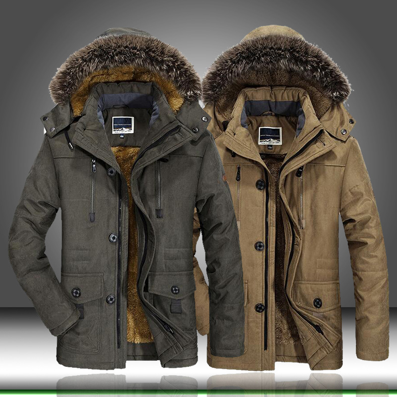 Male Custom Parka Jacket Men&#39;s Hooded Warm Coat Winter Parka Jacket 