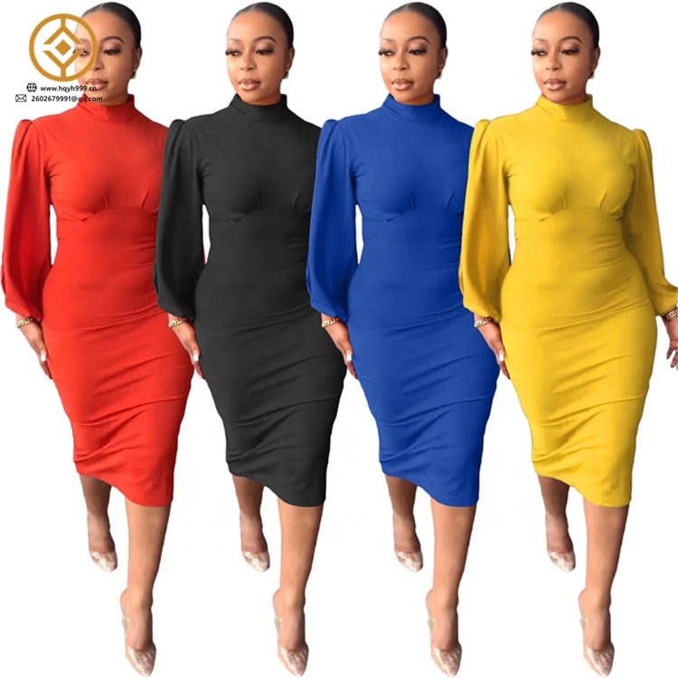 S638-new Product Casual Long Sleeve Office Dress Elegant Temperament Women&#39;s Clothing Dress