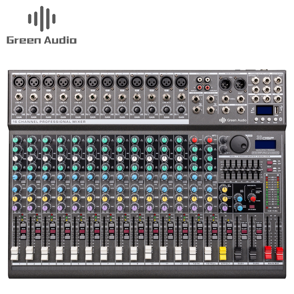 Factory Best Selling 16 Channel Dj Professional Audio Digital Mixer Mixing Console 