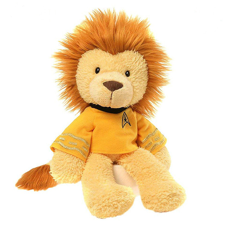 Custom New Arrival Cute Funny Stuffed Plush Dressed Clothes Lion Animal Kids Toy 