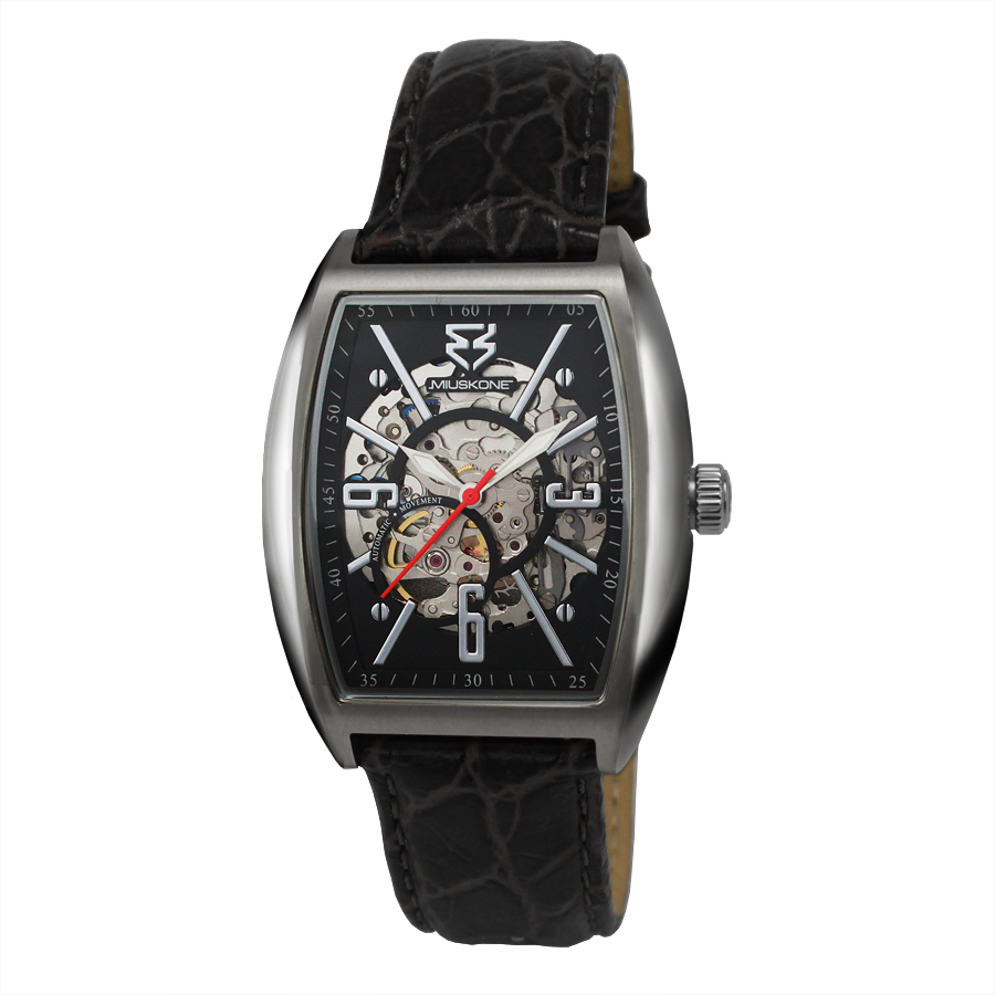 Miuskone Factory Customized New Square Men&#39;s Fashion Mechanical Watch 