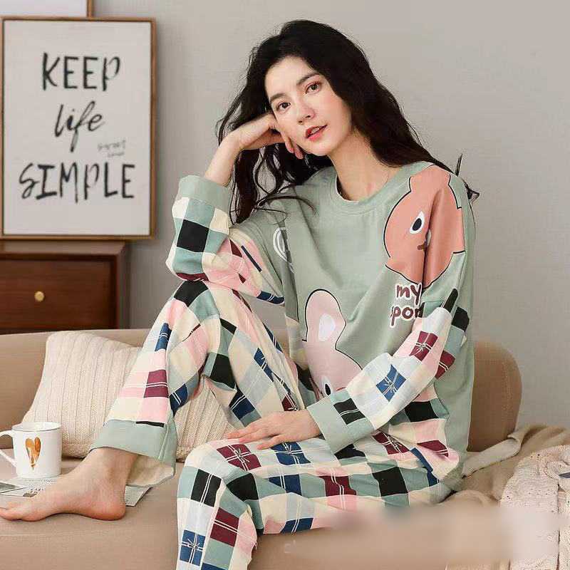 Home Clothes Lady Pajama Winter Autumn Pijama Daster Piyama Murah Set Cozy Lounge Wear Matching Pyjamas 2 Piece Sleepwear Women 