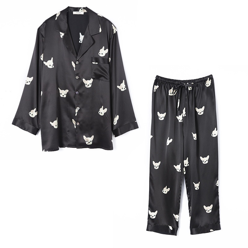 Custom Unisex Luxury Designer Plus Size Silk Pajamas With Private Label 