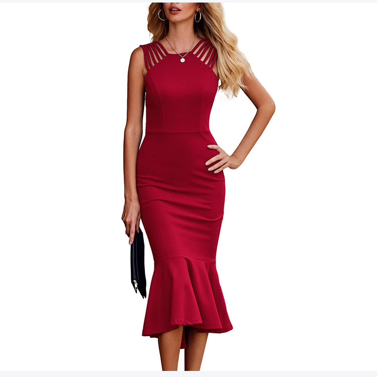 Wholesale Hot Sale New Fashion Maxi Elegant Evening Party Wear Dresses For Women 