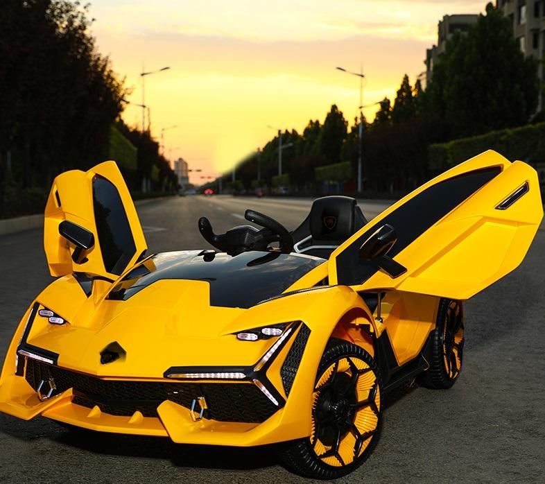 Ride On Toys Electric 12v Battery Powered Car Open Trunk Leather Seat Music Led Remote Control Car Licensed Ride On Car 