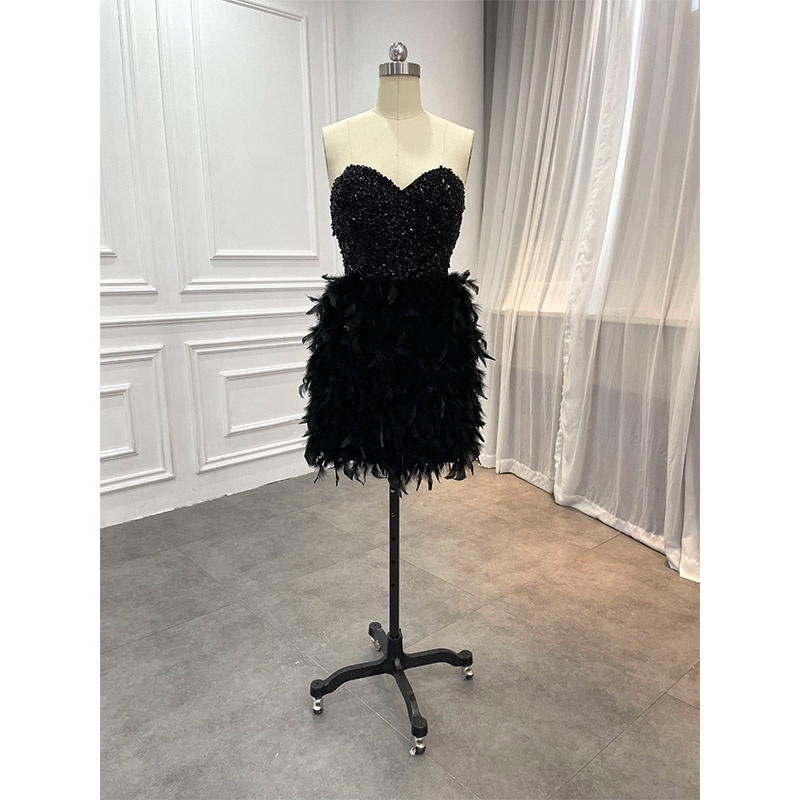 New Design High Quality Feather Evening Dress Elegant Prom Dresses 2022 Evening Gowns Sexy Women 