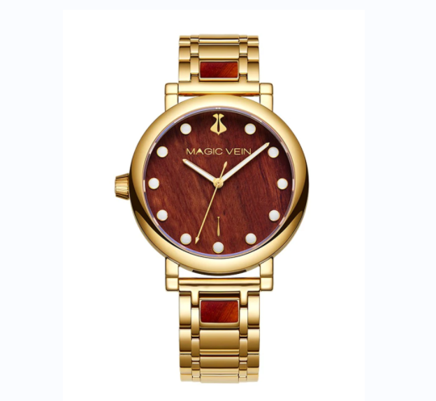 Fashion Luxury Wholesale Custom Oem Solid Bamboo Wood Case Leather Wood Box Wristwatch Wooden Quartz Watches For Men Women 