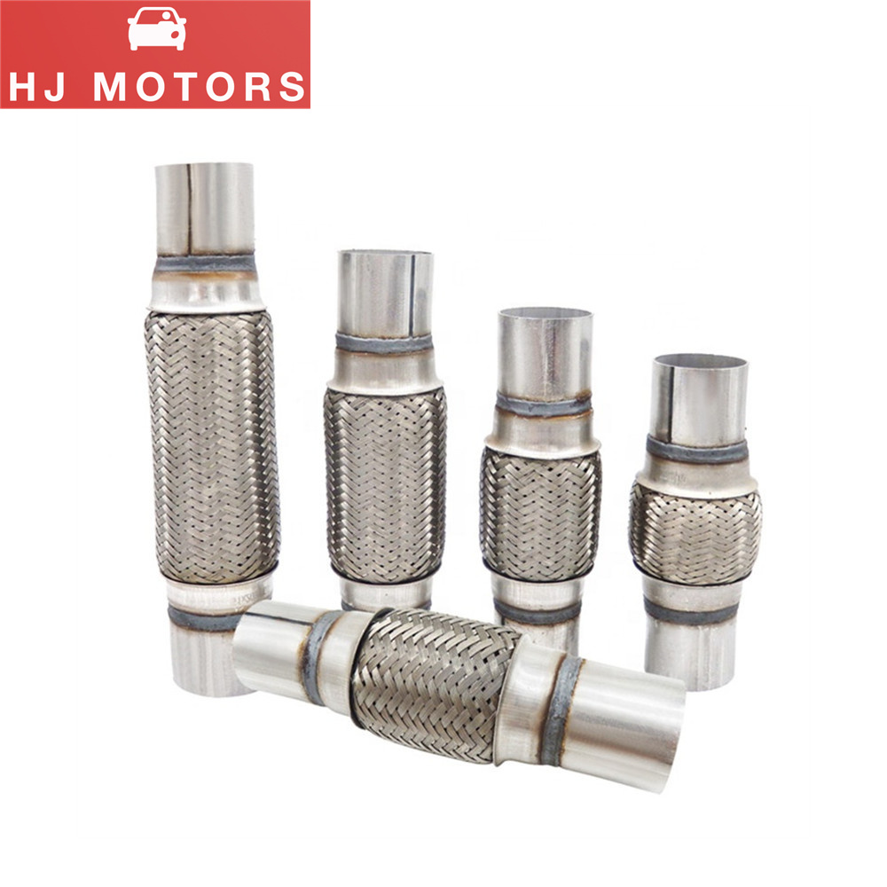 Custom Double Braid Exhaust Flexible Pipe Small Engine Stainless Steel 1 Inch Flexible Car Exhaust Pipe For Bmw E90 M4 2 Inch 