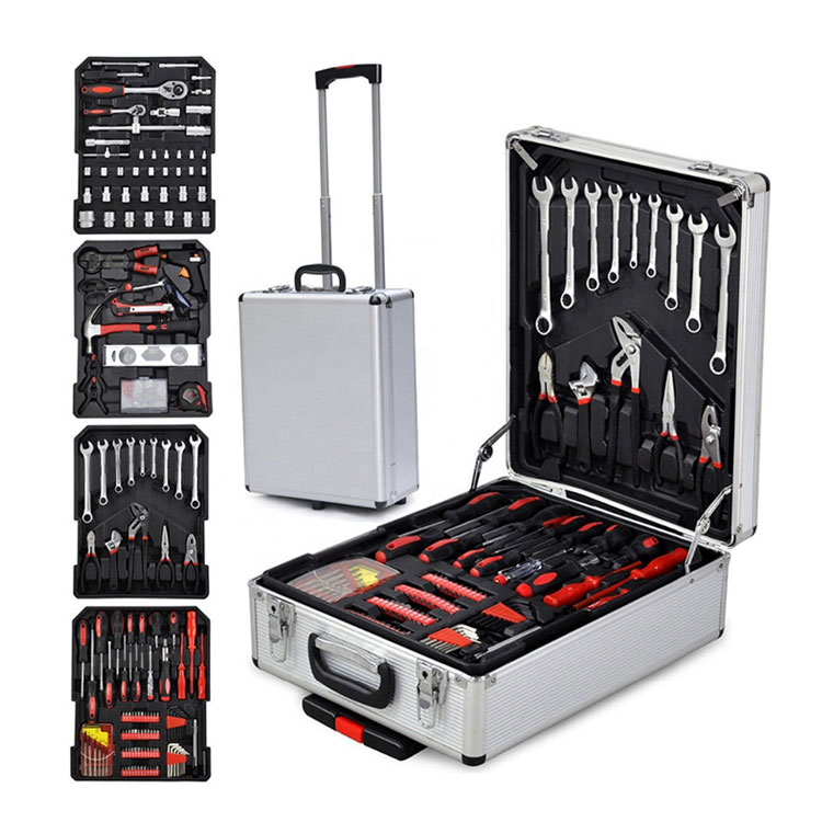 Guaranteed Quality Aluminum Case Boxes Repairing Tools 599pcs Hand Tool Sets For Daily Use 
