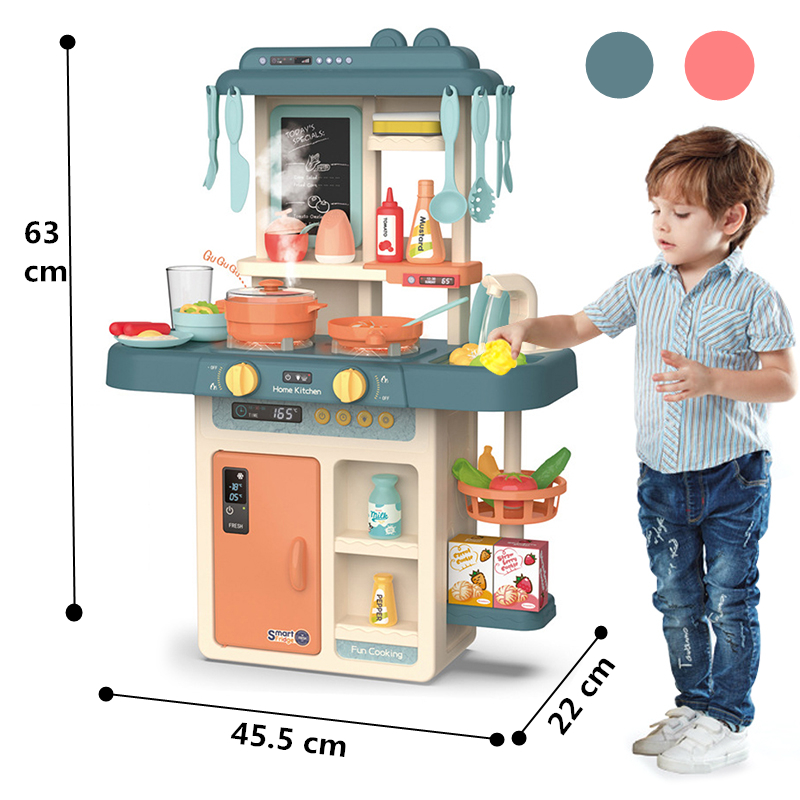 Electric Water Function Accessories Kids Happy Real Cooking Mist Spray Table Set Big Kitchen Toy For Kids Other Pretend Play 