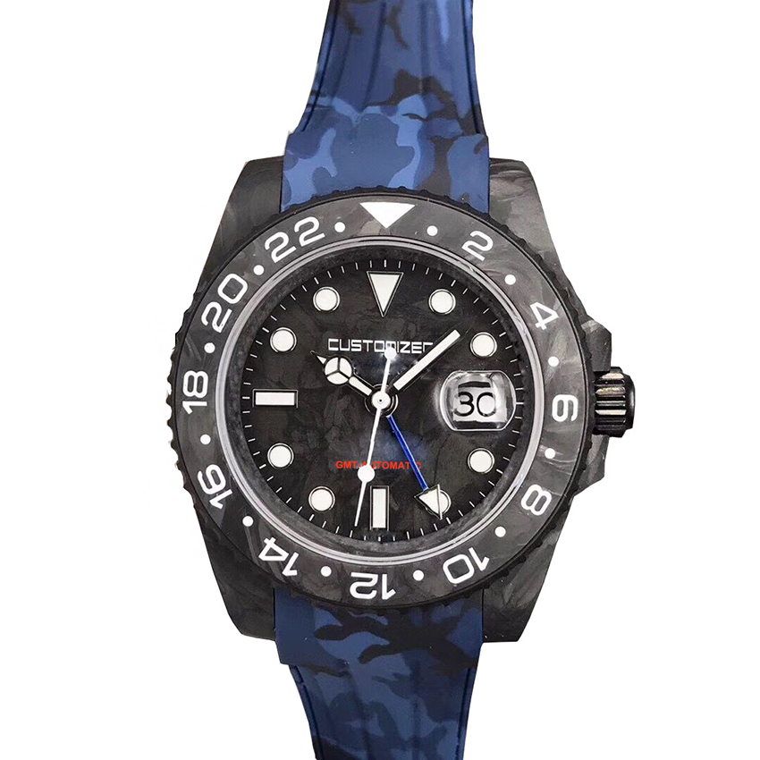 Luxury Diving Carbon Fibre Men Brand Watch Sport Casual Style Super Luminous Automatic Mechanical Original Watches 