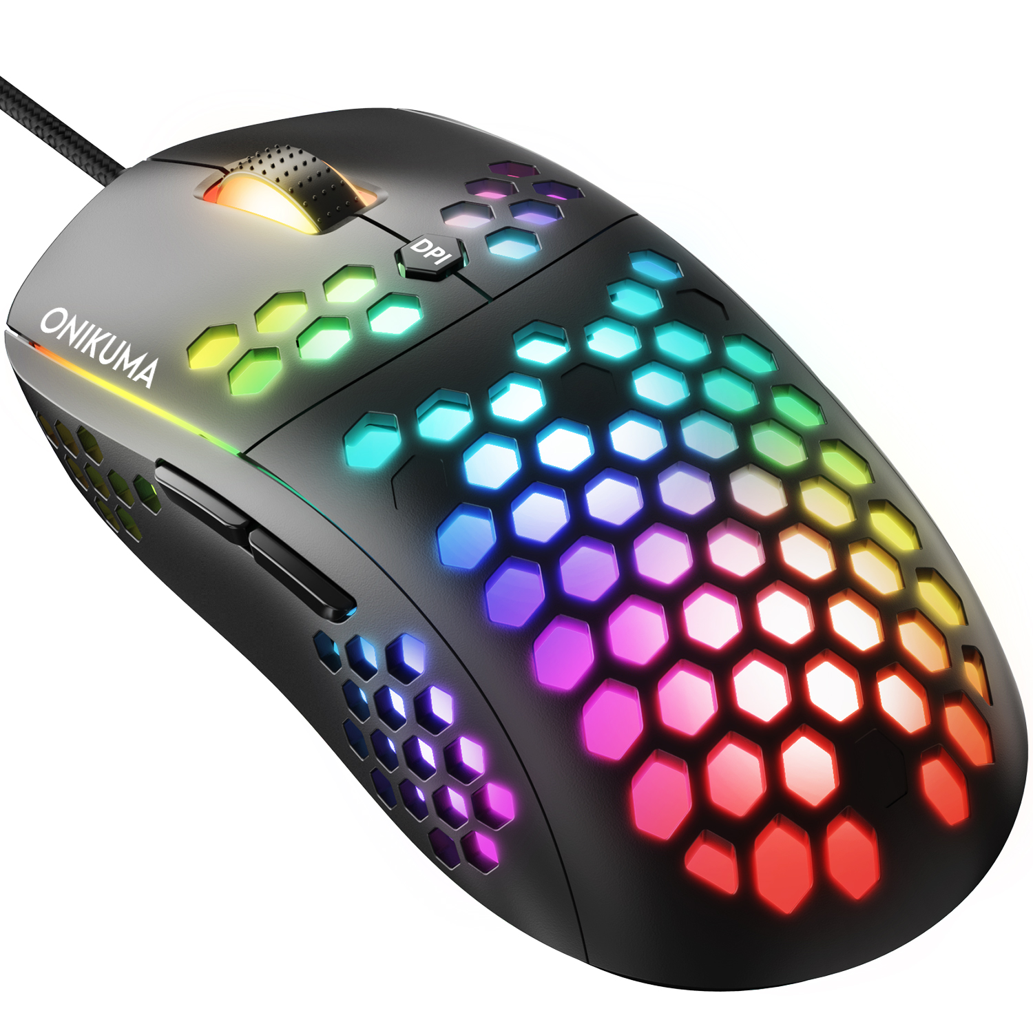 Onikuma Cw903 2022 Gaming Mouse Computer Accessories Lightweight Honeycomb Gaming Mice Programmable Usb Wired Rgb Mouse 