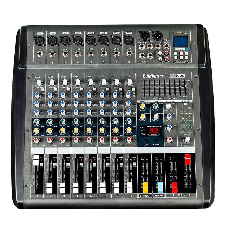 Bullfighter Db-800 Professional Digitized Sound Mixer Audio 32 Channel K Audio Mixer Pmr 860 Music Mixer 