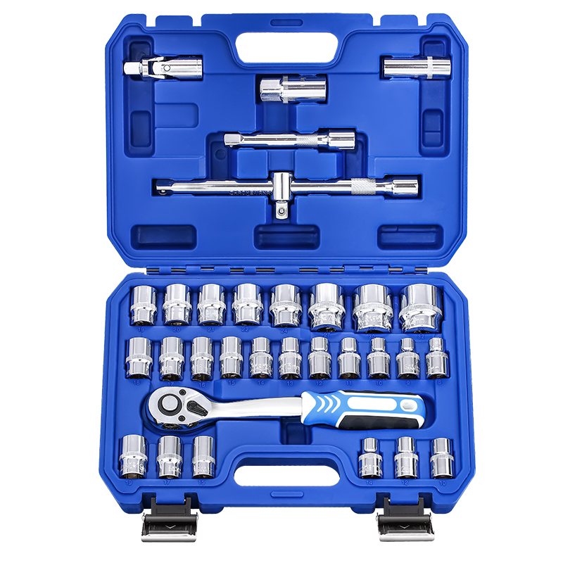 Private Brand 32 Pcs Tools Set Box 27t Wrench Auto Repair 1/2&quot;dr Socket Set Tools 