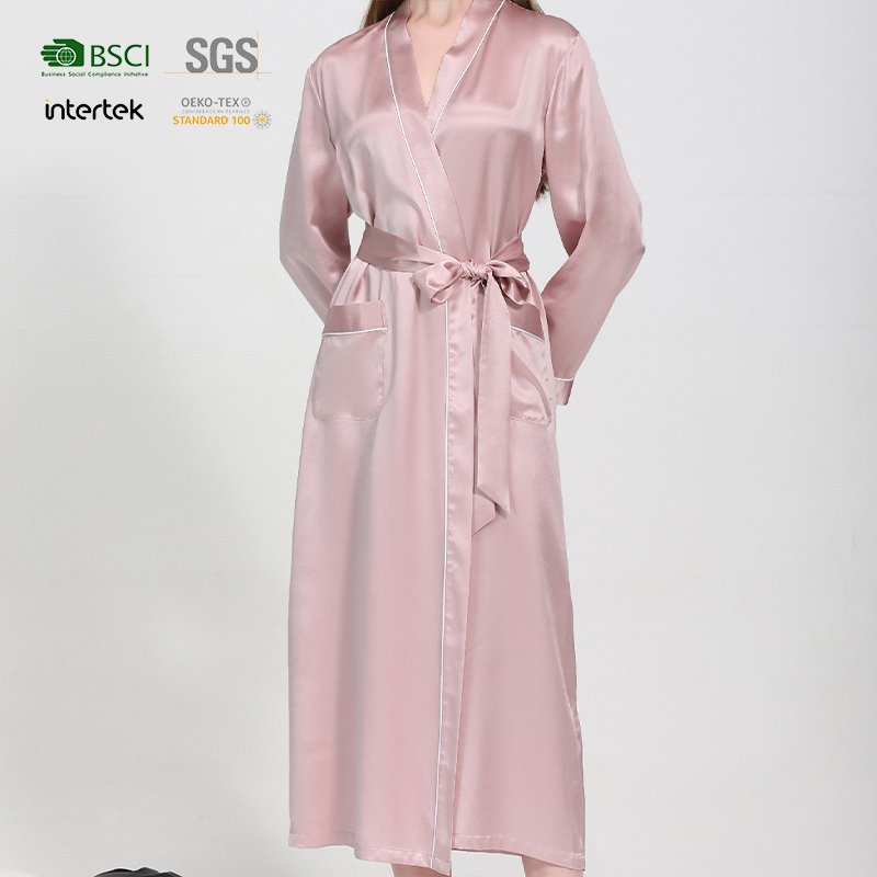 M Size 100% Pure Mulberry Women's Silk Pajamas,1-piece Skirt Nightdress Sleepwear With Straps&amp;laces,100% Silk(main) 