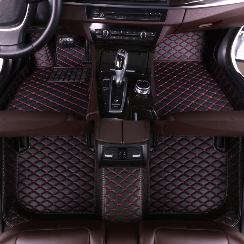 Hot Sale Car Leather Floor Mat Waterproof Non-slip Custom Car Floor Mat Luxury Car Mats For Bmw Toyota Vw Chevrolet Audi 