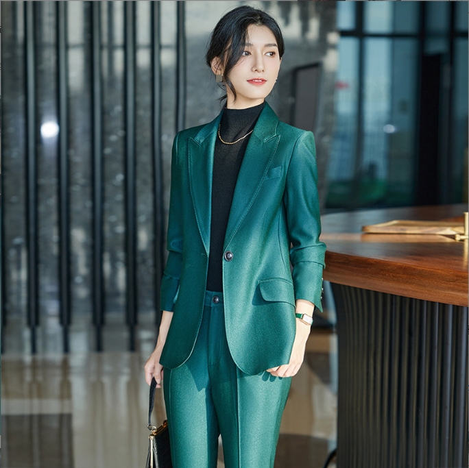 S-4XL Suit Coat Women's Autumn Fashion Temperament Goddess Style Professional Formal Suit Set Work Suit