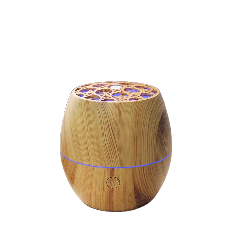 New Wood Grain Aroma Diffuser Humidifier Ultrasonic Mini Portable 7-color Changing Mode Aroma Diffuser Bedroom Led Light 