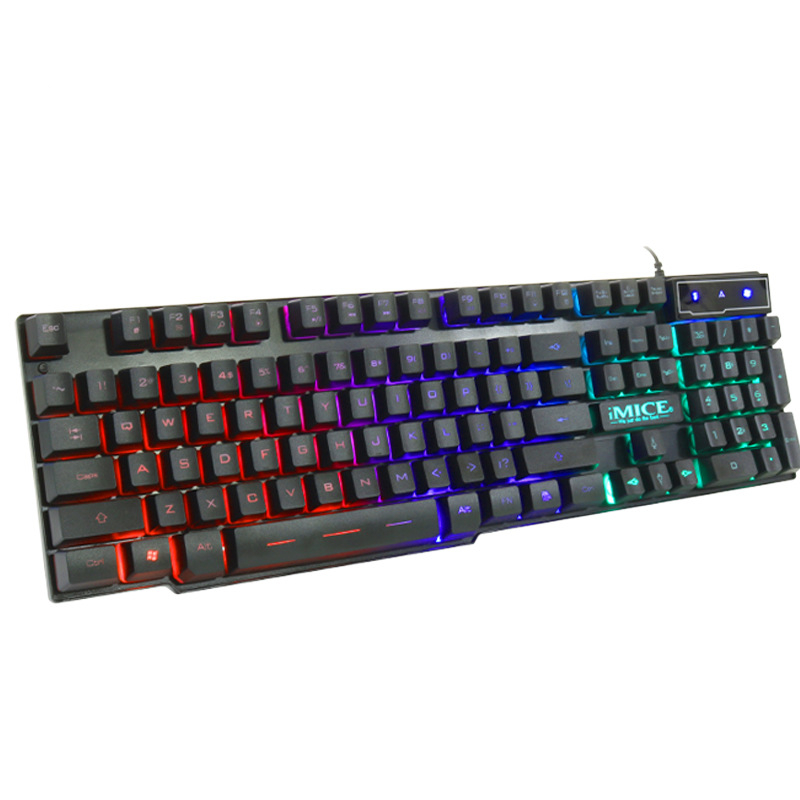 New Promotion Mechanical Keyboard Wired Backlight Usb Computer Accessories Colorful 104 Keys Multi-function Game Keyboard 