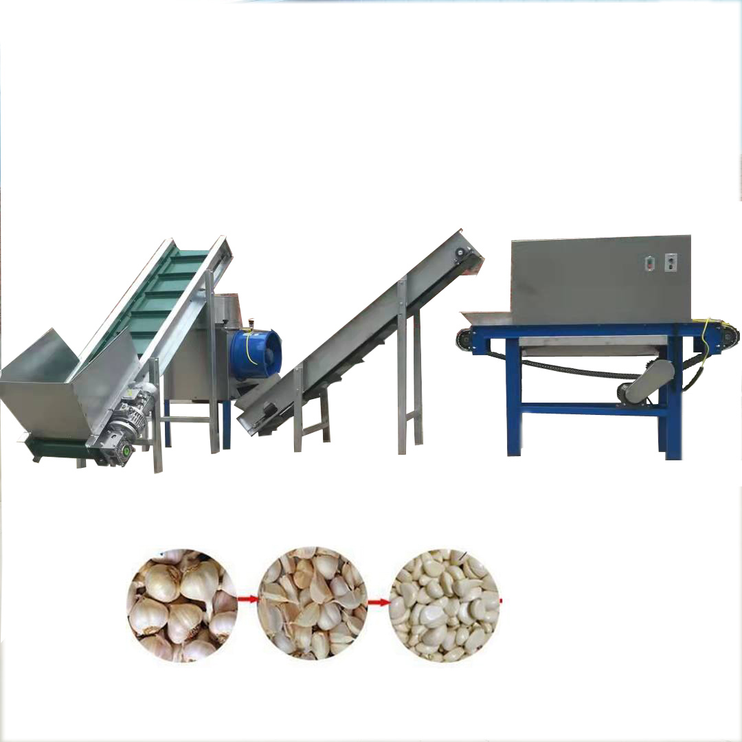 Automatic Full Set Garlic Production Line Includes Garlic Cleaning Breaking Peeling Sorting Processing Machine