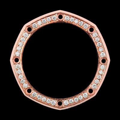 Custom Buss Down Watch Parts Iced Out Hand Setting Vvs Lab Moissanite Watch Bezel Customized Watch Bezels With Moissanite 