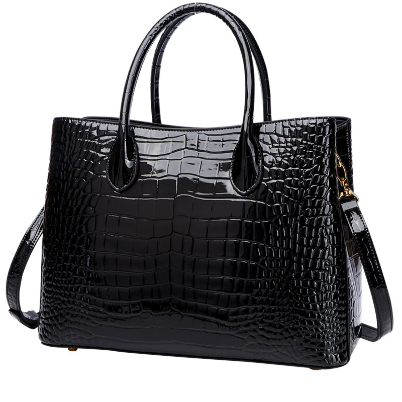 2021 High Quality Luxury Designer Women Crocodile Print Genuine Leather Lady Tote Hand Bags Shoulder Bag Large Lady Handbags 