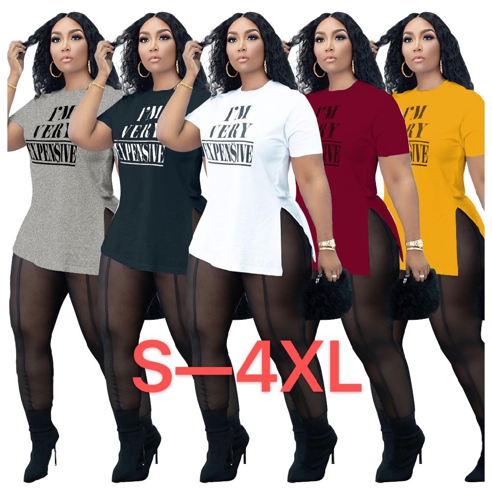 A146 Hot Selling Sexy Outfit Printed T-shirt See Through Pants 2 Piece Sets Plus Size Women's Clothing 