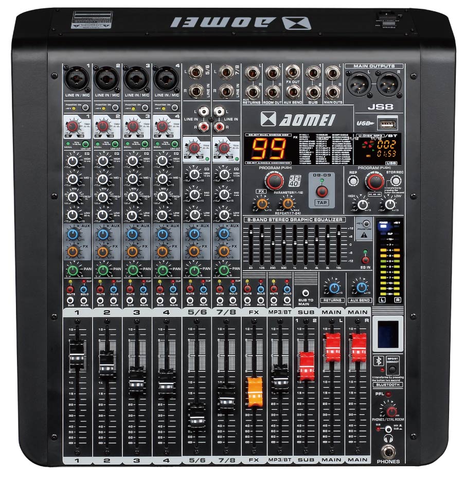 Hot Products Lightweight And Convenient Sound Mixer With Mic Numeric Sound Mixer 