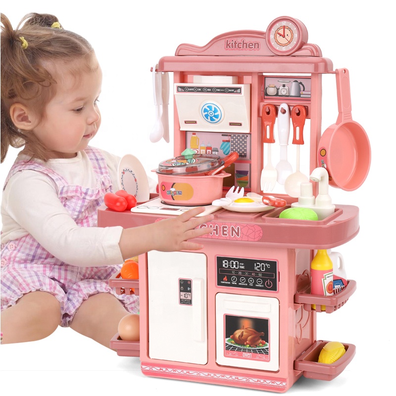 35 Pcs China Import Toys Pretend Play Kitchen Sets Kids Toy For Children With Light And Music 
