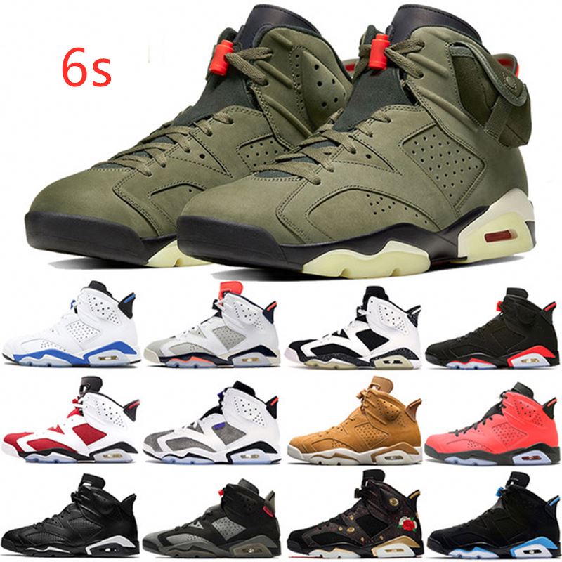 1: 1 High Quality Retro 6 Retro Basketball Shoes For Men Women High Sport Sneakers Retro6 Carmine Basketball Style Shoes 