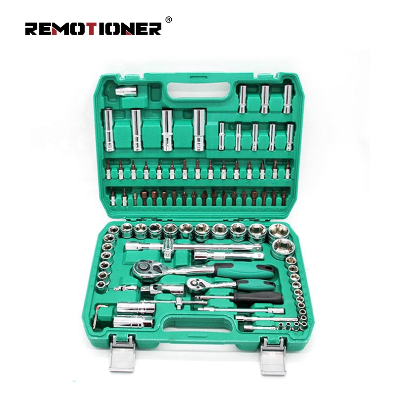 Heavy Duty 94pcs Hand Tool Kit 1/4&quot; &amp; 1/2&quot; Socket Wrench Spanner Set Auto Repair Tool Box 