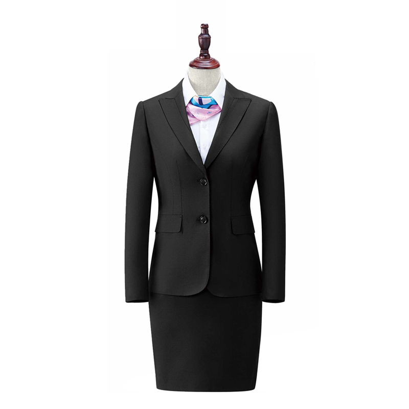 Custom Wholesale Single Row Button Elegant Formal Office Black Women&#39;s Suits 