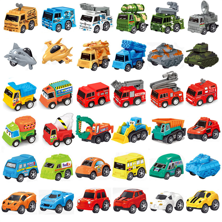 Pull Back Mini Plastic Car Toys For Boys Kids Toddler 