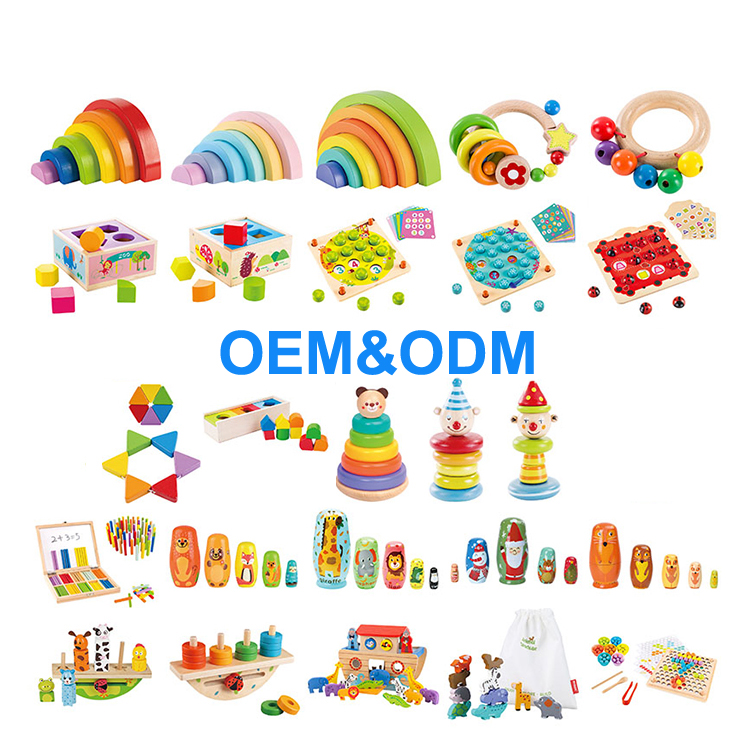 New Kids Play Educational Learning Animal Shape Sorter Children Wooden Noah Ark Toy 