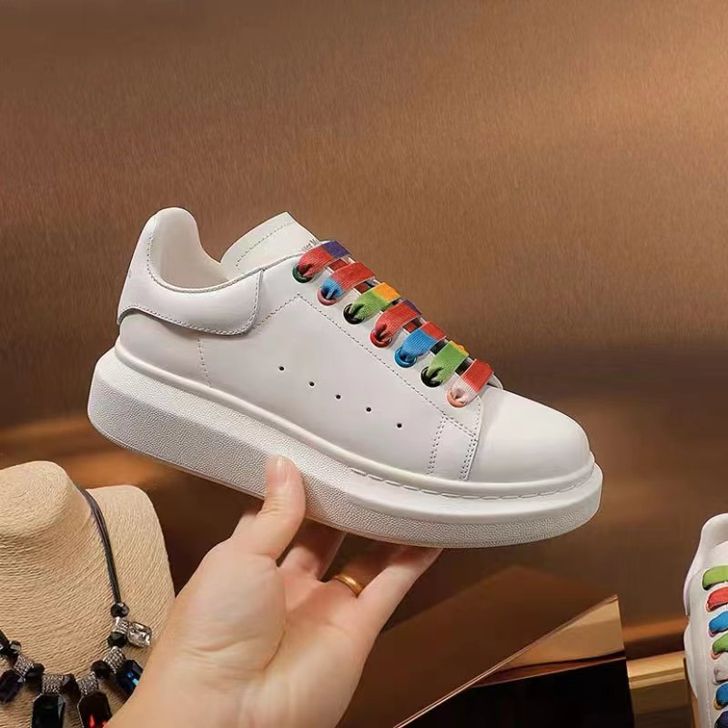 Trendy Classic Luxury Casual Lace up Tennis Shoes Women Men White Famous Brands Genuine Leather Sneakers