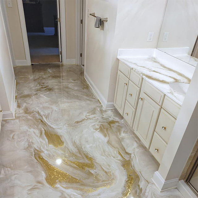 Modern Glossy 3d Printer Print Ceramic Tile Epoxy Floor For Home Decoration 