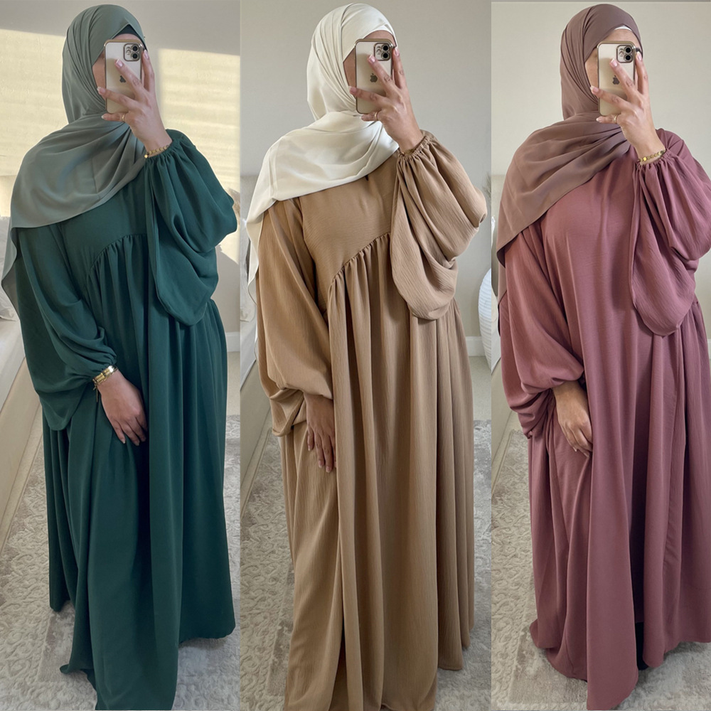Factory Price Kimono Robe New Musulmano Cotone Musulman Abaya Woman Muslim Dress 
