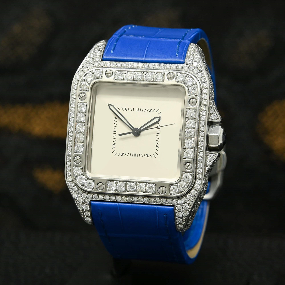 Custom Luxury Womens Moissanite Diamond Watch 