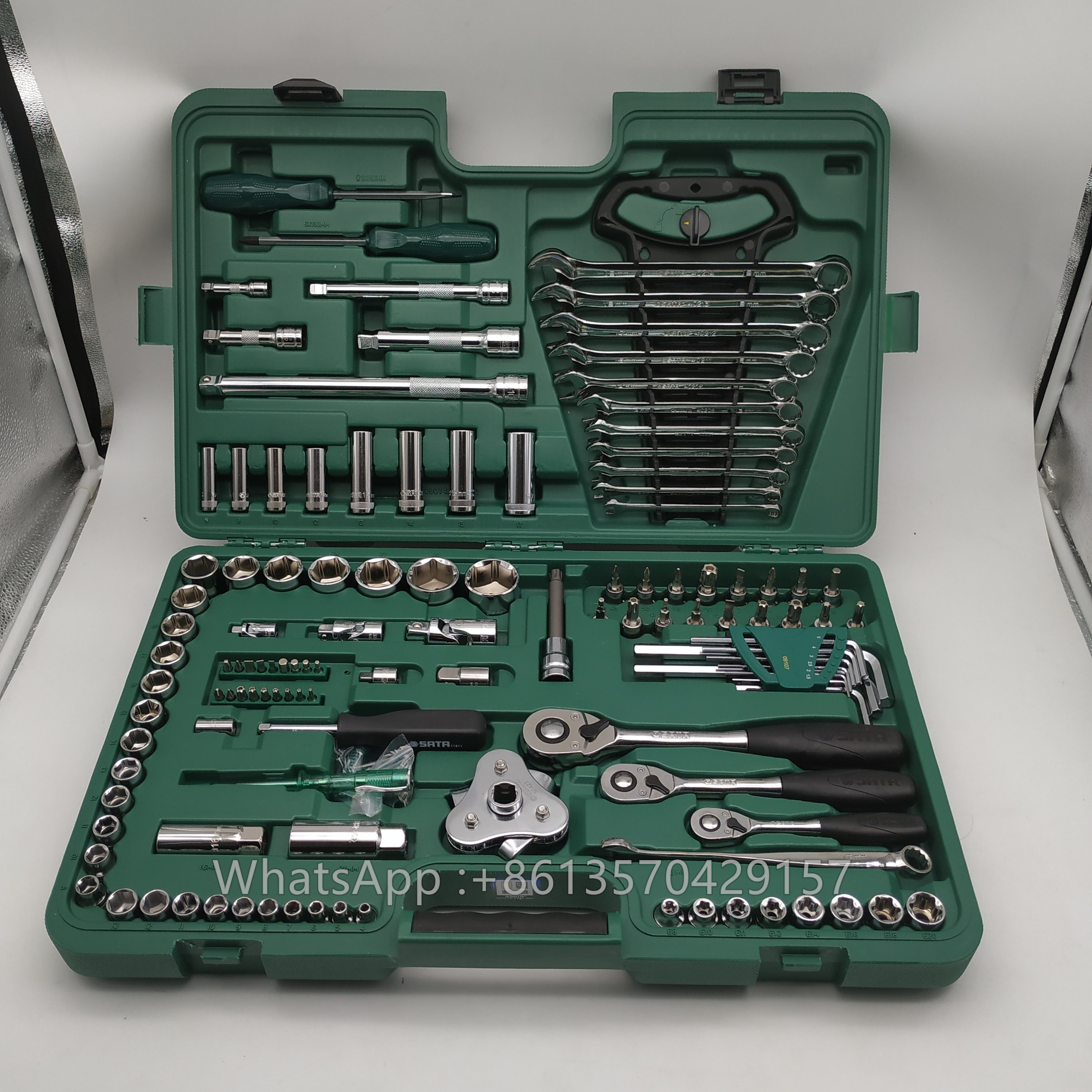 Hand Tool Box 122pcs Socket Set Tool Kits For Automotive Repair Hand Mechanic Vehicle Tools Auto Repair 