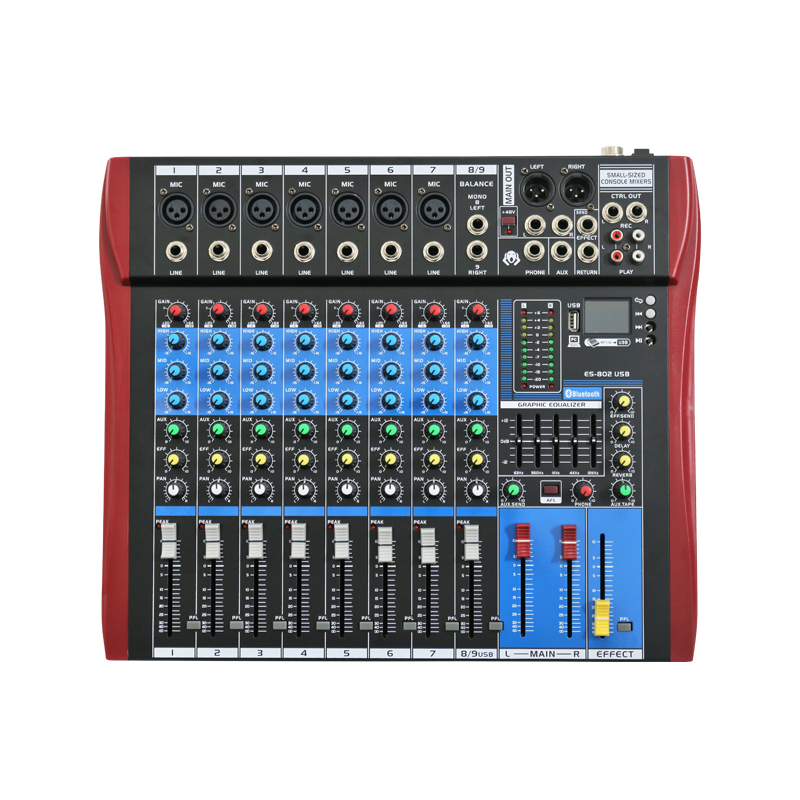 New 8 Channel Sound Usb Audio Mixer Digital Console With Bt Fm 